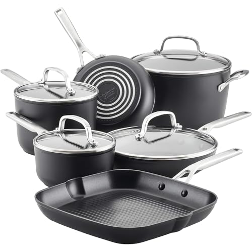 KitchenAid 80129 Harteloxierte Induktion Antihaft-Kochgeschirr-Set, Töpfe und Pfannen, Aluminium, Mattes Schwarz KitchenAid 80129 Harteloxierte Induktion Antihaft-Kochgeschirr-Set, Töpfe und Pfannen, Aluminium, Mattes Schwarz von KitchenAid