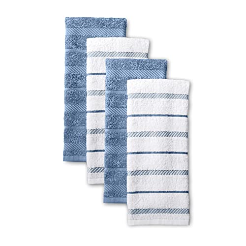 KitchenAid Albany Kitchen Towel Set, Set of 4, Blue Velvet von KitchenAid