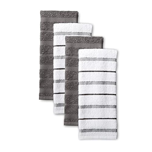 KitchenAid Albany Kitchen Towel Set, Set of 4, Charcoal Grey 4 Count von KitchenAid