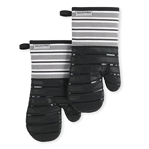 KITCHENAID Albany Ofenhandschuh-Set, mattschwarz, 17,8 x 33 cm, 2 Stück KITCHENAID Albany Ofenhandschuh-Set, mattschwarz, 17,8 x 33 cm, 2 Stück von KitchenAid