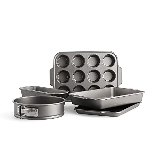 KitchenAid Aluminized Steel 5-teiliges Backformen-Set, PFAS-freie Antihaftbeschichtung, backofenfest, spülmaschinenfest, grau KitchenAid Aluminized Steel 5-teiliges Backformen-Set, PFAS-freie Antihaftbeschichtung, backofenfest, spülmaschinenfest, grau von KitchenAid