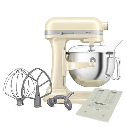 KitchenAid Artisan Mandel Creme 5,6 l Schüssel Lift Food Mixer mit gratis Geschenk von KitchenAid