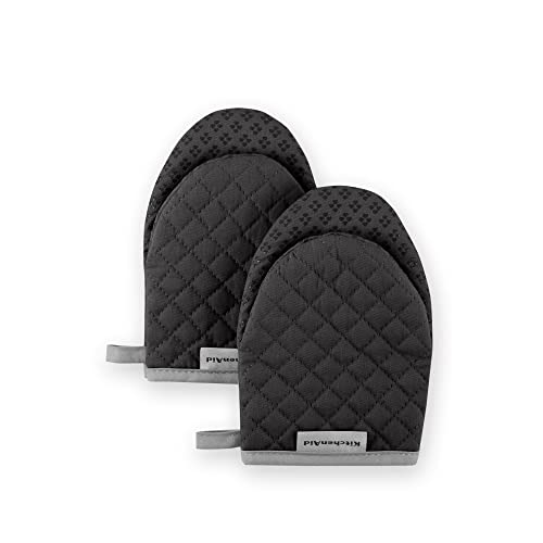 KitchenAid Asteroid Mini-Ofenhandschuh-Set, Baumwolle, Schwarz, 5.5"x8" von KitchenAid