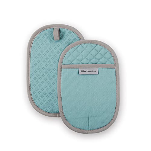 KitchenAid Asteroid Topflappen, 16,5 x 25,4 cm, Aqua, 2er-Pack von KitchenAid