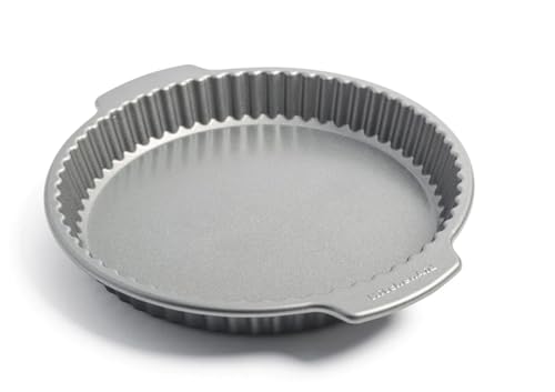 KitchenAid Bakeware Aluminized Steel Aluminisierter Stahl PFAS-frei, Antihaftbeschichtung, 28 cm Quiche-Pfanne, gefrierfest, Backofenfest bis zu 230°C, Spülmaschinenfest, Grau von KitchenAid