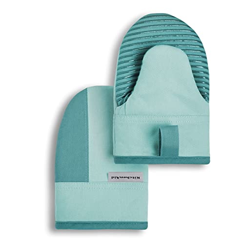 KitchenAid Beacon Mini-Ofenhandschuh-Set, zweifarbig, 14 x 20 cm, Aqua Sky KitchenAid Beacon Mini-Ofenhandschuh-Set, zweifarbig, 14 x 20 cm, Aqua Sky von KitchenAid