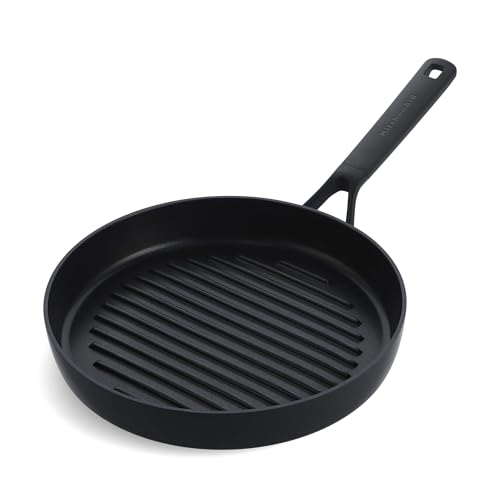 KitchenAid Classic Forged Grillpfanne (28cm), hart anodisiert, PFAS-freie gesunde keramische Antihaftbeschichtung beschichtet, Induktionsgeeigent, Backofengeeignet, Spülmaschinengeeignet, Schwarz von KitchenAid