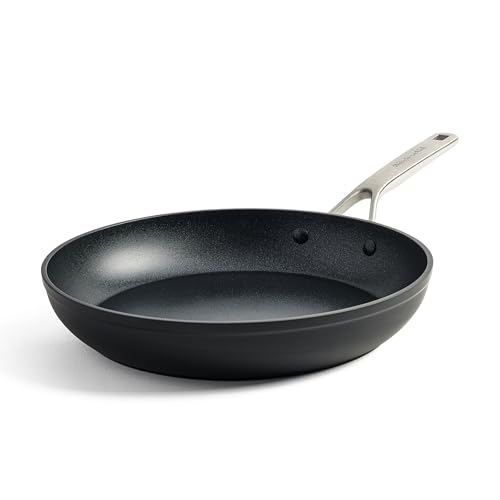 KitchenAid Forged Hardened Bratpfanne 28cm, hart anodisiert, PFAS-freie keramische Antihaftbeschichtung, Induktionsgeeigent, Backofengeeignet, Spülmaschinengeeignet, Schwarz von KitchenAid