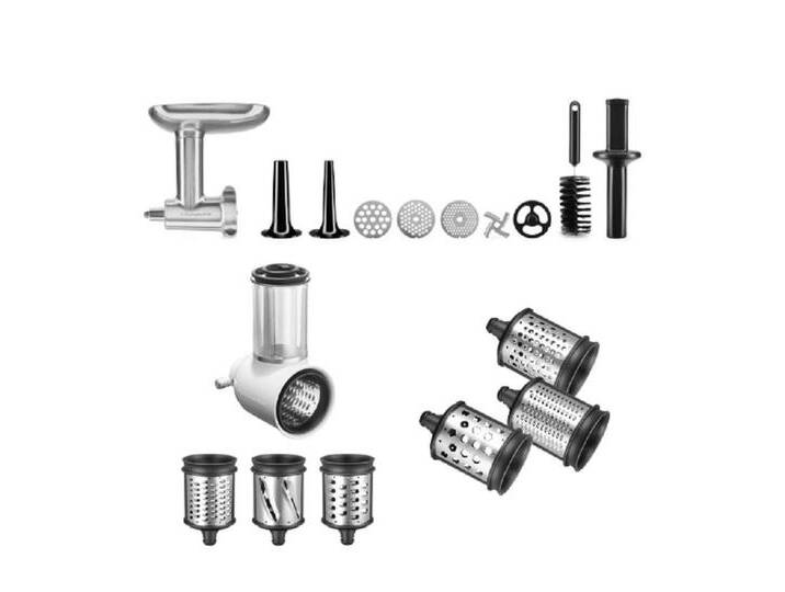 KitchenAid Gemüseschneidaufsatz Set Metallfleischwolf+ Gemüseschneider+ Zusatztrommeln von KitchenAid