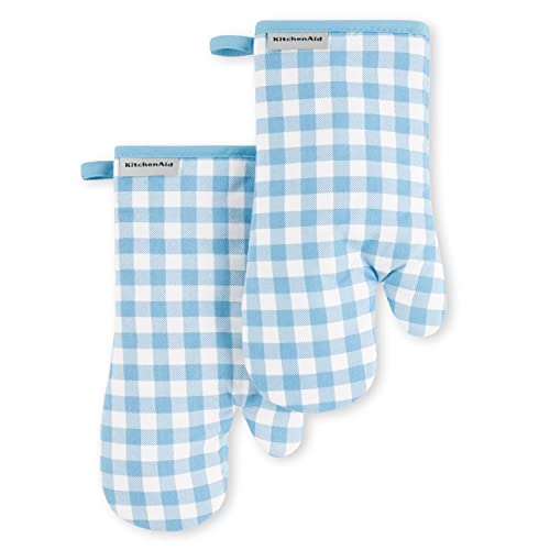 KitchenAid Gingham Ofenhandschuhe, 2er-Pack, Blauer Samt, 17,8 x 33 cm KitchenAid Gingham Ofenhandschuhe, 2er-Pack, Blauer Samt, 17,8 x 33 cm von KitchenAid