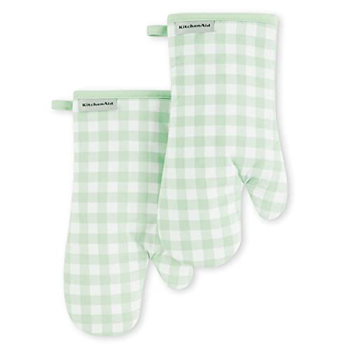 KitchenAid Gingham Ofenhandschuhe, 2er-Pack, Pistazie, 17,8 x 33 cm KitchenAid Gingham Ofenhandschuhe, 2er-Pack, Pistazie, 17,8 x 33 cm von KitchenAid