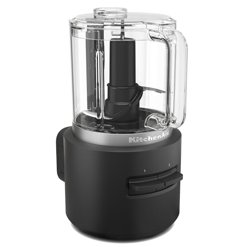 Kitchenaid Kabelloser Zerkleinerer - Kitchenaid Go - Tragbarer Food processor für die Verarbeitung von Obst, Gemüse, rohem Fleisch und vielem mehr in kurzer Zei - 1.18 L - Mit akku - Schwarz von KitchenAid