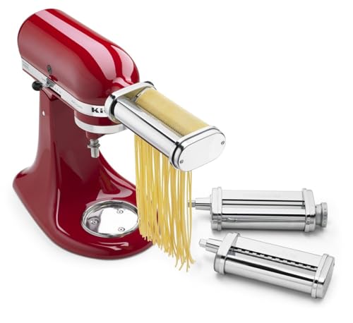 KitchenAid KSMPRA Pasta Roller & Cutter Aufsatz Set, 1 Stück, Silber von KitchenAid