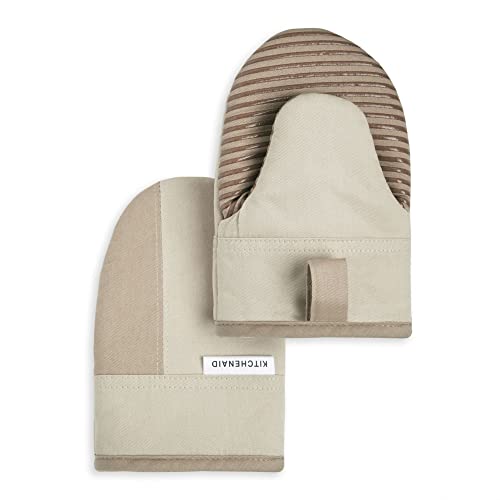 KitchenAid Kitchen Aid Beacon Mini Ofenhandschuh-Set, 14 x 20,3 cm, Milchshake/Beige, 2 Stück von KitchenAid