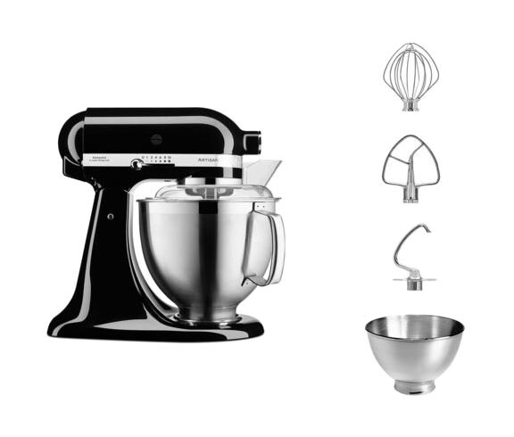 KitchenAid Küchenmaschine 4,8 l 300 W Artisan Premium Onyx Schwarz von KitchenAid