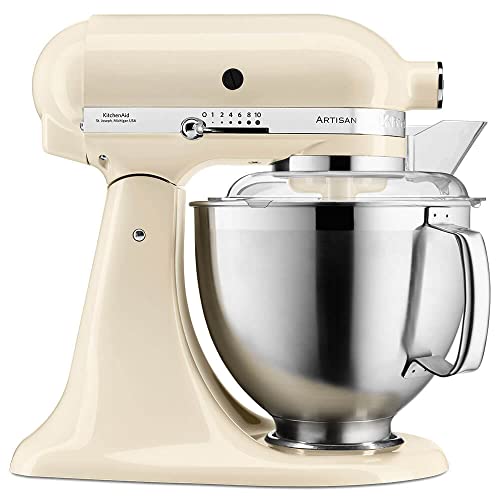 KitchenAid Küchenmaschine I Artisan I Kippbarem Food Processor I Teigknetmaschine mit 2 Schüsseln und 3 Zubehör aus Edelstahl | 4.8 L | Creme von KitchenAid