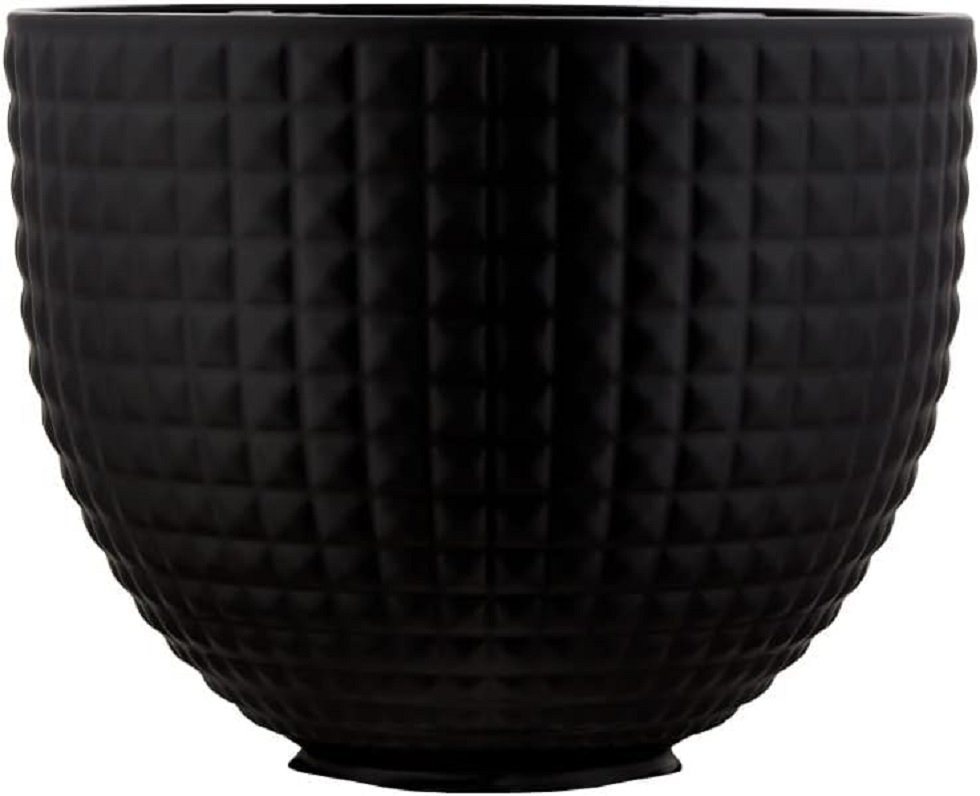 KitchenAid Küchenmaschinenschüssel KitchenAid Keramikschüssel 4,7L Light & Shadow Bowl - Black Studded, Keramik von KitchenAid