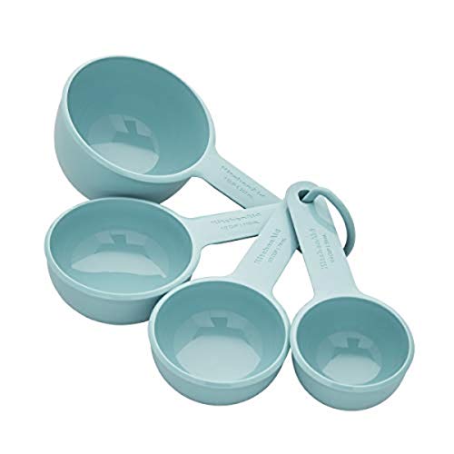 KitchenAid Kunststoff Messbecher, 4 Stück, Aqua Sky von KitchenAid