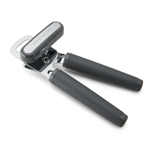 KitchenAid Mehrzweck Dosenöffner Dosenöffner mit integriertem Flaschenöffner 2 in 1 Küchenwerkzeug Anthrazit Grau von KitchenAid