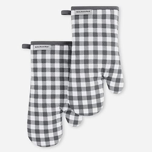 KitchenAid Ofenhandschuh, Gingham-Muster, 2er-Pack, Anthrazit, 17,8 x 33 cm KitchenAid Ofenhandschuh, Gingham-Muster, 2er-Pack, Anthrazit, 17,8 x 33 cm von KitchenAid