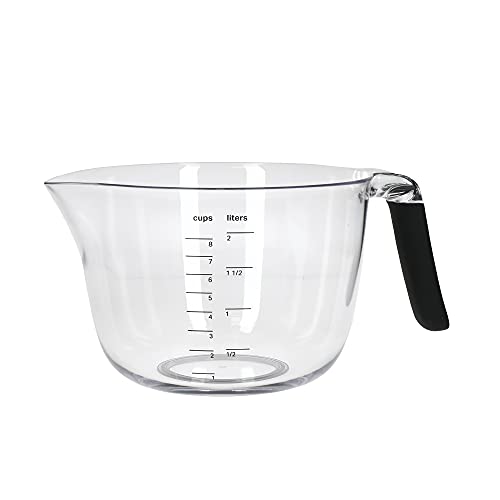 KitchenAid Rühr- und Messschüssel mit Griff, 2 Liter (8 Cups) Kapazität, Spülmaschinenfest – Schwarz von KitchenAid