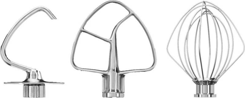 KitchenAid Rührelement-Set 5KSM5TH3PSS, Zubehör für KitchenAid Küchenmaschine 4.3L & 4.8L mit kippbarem Motorkopf von KitchenAid