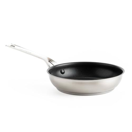 KitchenAid Stainless Steel Bratpfanne (20cm), PFAS-freie gesunde keramische Antihaftbeschichtung beschichtet, beschichtet, Induktionsgeeignet, backofengeeignet, spülmaschinenfest, Silber von KitchenAid