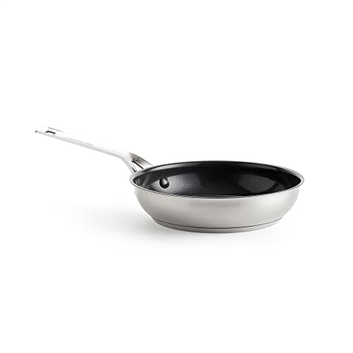 KitchenAid Stainless Steel Bratpfanne (24cm), PFAS-freie gesunde keramische Antihaftbeschichtung beschichtet, Induktionsgeeignet, backofengeeignet, spülmaschinenfest, Silber von KitchenAid