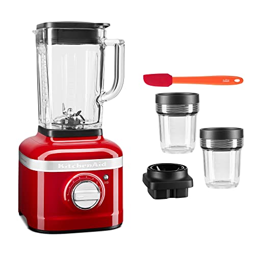 Kitchenaid Artisan Standmixer-Starter-Set K400 (5KSB4026EER) - inkl. Mixbehälter-Set 200ml (5KSB2040BBB), Mini-Teigschaber von KitchenAid