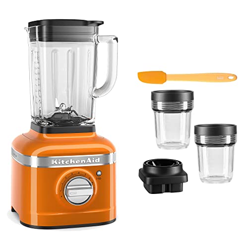 Kitchenaid Artisan Standmixer-Starter-Set K400 (5KSB4026EHY) - inkl. Mixbehälter-Set 200ml (5KSB2040BBB), Mini-Teigschaber von KitchenAid