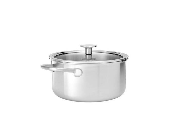 Kitchenaid KASSEROLLE Multi-Ply Stainless Steel, Edelstahl, Metall, Glas, 3.1 L, rund, rostfrei, Kochen, Töpfe, Stielkasserollen von KitchenAid