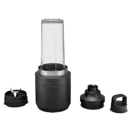 Kitchenaid Kabelloser Standmixer I Kitchenaid Go I Tragbarer blender mit Akku für Smoothies und Eisgetränke I BPA-freiem, 473ml, Schwarz von KitchenAid