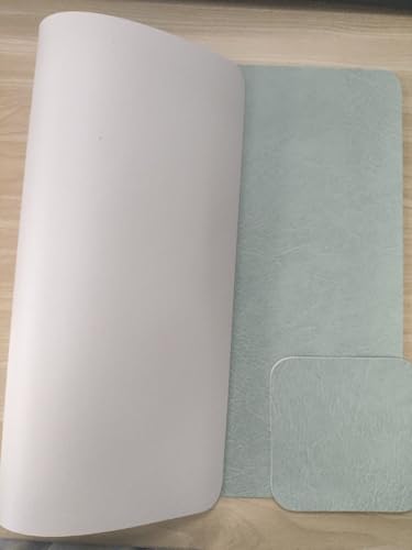KitchenBoss Platzsets Abwaschbar Tischsets: 6er Set Platzset PVC Platzdeckchen Abwaschbar Doppelseitigen Tischsets Umkehrbares Tischset rutschfest Tischset Lederoptik (Hellgrün+Beige) von KitchenBoss