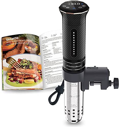 KitchenBoss Sous Vide Garer Stick Präzisionskocher Präziser: G300T Temperatureinstellung IPX7 Wasserdicht LED Touch-Display Immersion Tauchzikulator 3D Zirkulation mit Timer von KitchenBoss