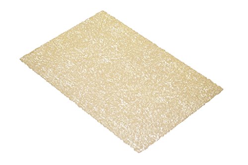 KC BLUE Platzmatte 30x45cm aus PVC in Gold, Polyester, 28 x 28 x 1 cm von KitchenCraft