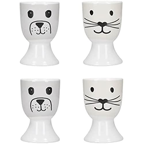 Kitchen Craft KCEGGCD4PC Eierbecher-Set, Porzellan von KitchenCraft