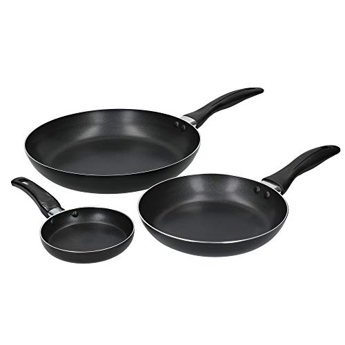 KitchenCraft 3-er Set Bratpfannen, Antihaftbeschichtung, in Geschenkbox, Aluminium Bratpfannen, verschiedene Größen; 28cm, 20cm, 12cm von KitchenCraft