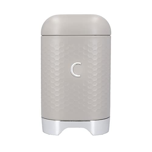 KitchenCraft Kaffeedose mit Deckel, Metall, Latte Creme, 11.5 x 11.5 x 19.5cm von KitchenCraft