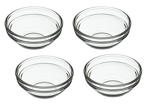 KitchenCraft Kleine Glasschalen/Soßenschalen, 55 ml (4-er-Set), Durchsichtig von KitchenCraft