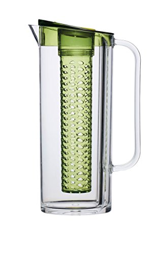 KitchenCraft Krug 1.5 L, Kunststoff, Transparent/Grün, 28 x 18 x 18 cm von KitchenCraft