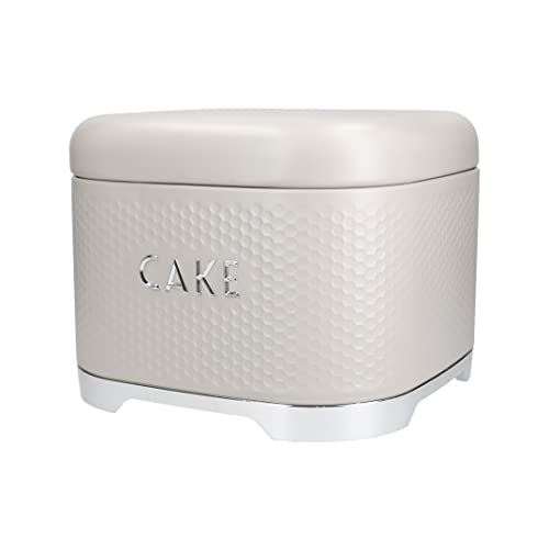 KitchenCraft Kuchenaufbewahrungsdose mit Deckel, Latte-Creme, 26 x 26 x 20 cm von KitchenCraft