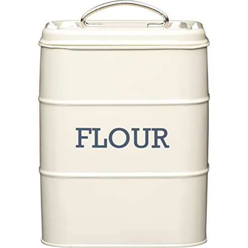 KitchenCraft Living Nostalgia Mehlbehälter, luftdicht, 17 x 12 x 24cm, creme antik, Cremefarben von KitchenCraft
