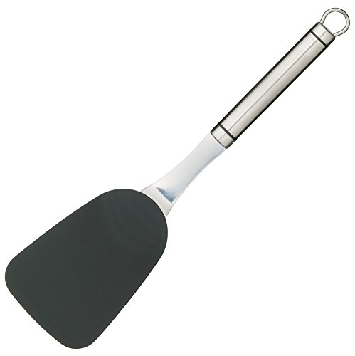 KitchenCraft Professioneller Pfannenwender mit Edelstahl-Griff, Nylon, Silber/schwarz, 0 cm, 6-Einheiten von KitchenCraft