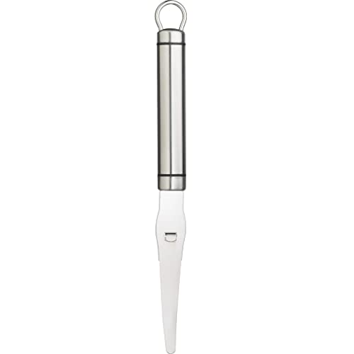 KitchenCraft Professionen Grapefruitmesser aus Edelstahl mit doppelt gezacktem Rand und gekrümmten Ende, mit eingebauter Hängeschlaufe, 22.5 cm, Silber von KitchenCraft