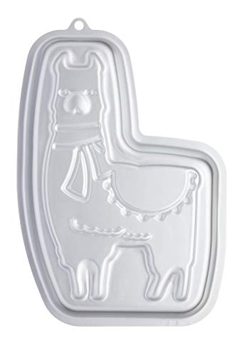 KitchenCraft Sweetly Does It Llama Cake Tin, Neuheit Geburtstagskuchenform mit Rezept, Silber eloxiertem Aluminium, 28,5 x 18,5 cm KitchenCraft Sweetly Does It Llama Cake Tin, Neuheit Geburtstagskuchenform mit Rezept, Silber eloxiertem Aluminium, 28,5 x 18,5 cm von KitchenCraft