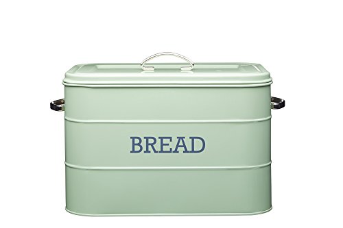 KitchenCraft Vintage Brotkasten aus Edelstahl, Retro, Groß, Salbei-Grün – 34 x 21.5 x 25 cm KitchenCraft Vintage Brotkasten aus Edelstahl, Retro, Groß, Salbei-Grün – 34 x 21.5 x 25 cm von KitchenCraft