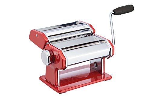 KitchenCraft World of Flavors World of Flavours Nudelausrollmaschine aus Edelstahl-Rot, Edelsthal, 1 x 1 x 1 cm von KitchenCraft