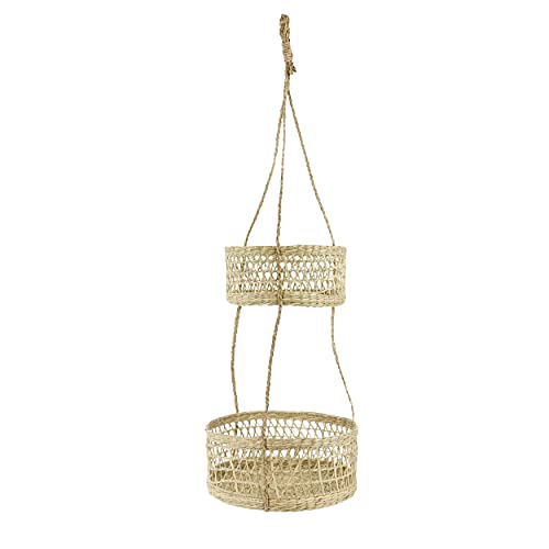 Natural Elements zweistufiger Pflanzenkorb aus natürlichem Seegras, 29.5 inches von KitchenCraft