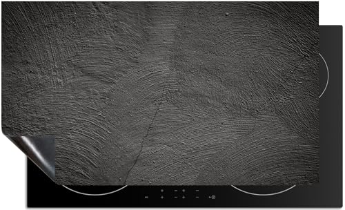 KitchenMundo© Induktionsschutz 80x52 cm Beton Grau Abdeckplatte Schutzmatte Küche Induktionsherd Protektor Anti-Rutsch-Matte - Betonoptik von KitchenMundo