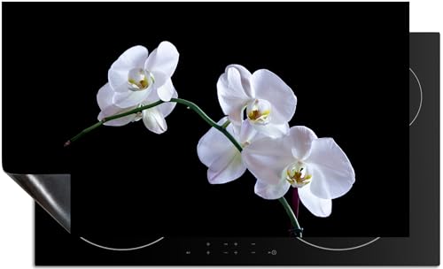 KitchenMundo© Induktionsschutz Orchidee Am Abend 80x52 cm - Abdeckplatte Schutzmatte Küche Induktionsherd Protektor Anti Rutsch Matte - Blumen von KitchenMundo
